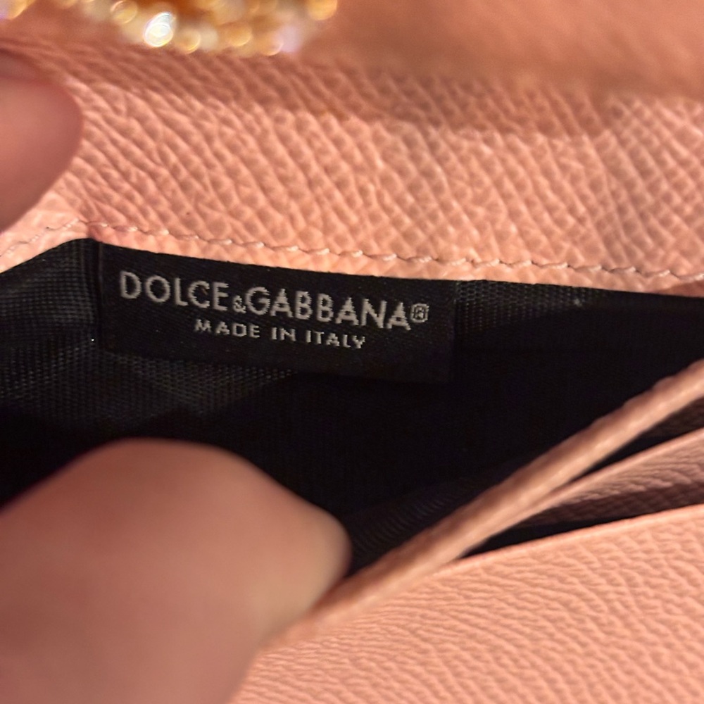 Dolce & Gabbana Dauphine Crystal Embelled Trifold Compact Wallet - Picture 9 of 13